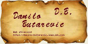 Danilo Butarević vizit kartica